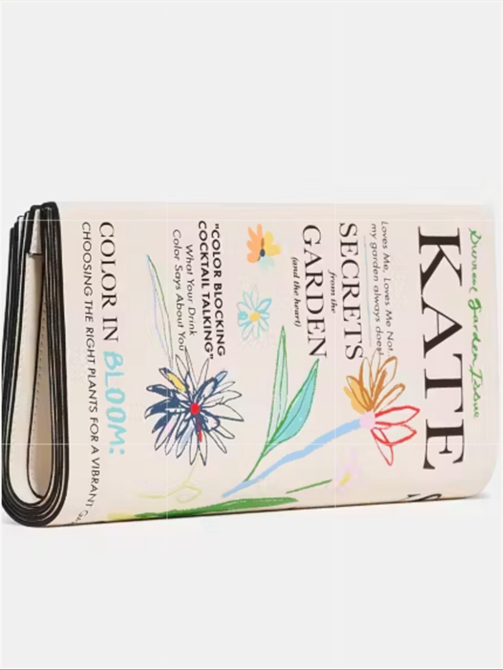 πKate Spade Floral Magazine Clutch β Cream with Multicolor Blooms π - Picture 4 of 16